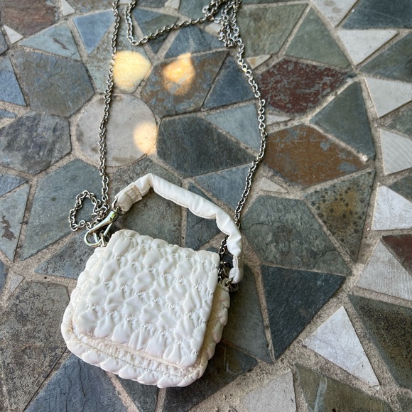 Charles & Keith White Quilted Mini Bag - Picture 1 of 2